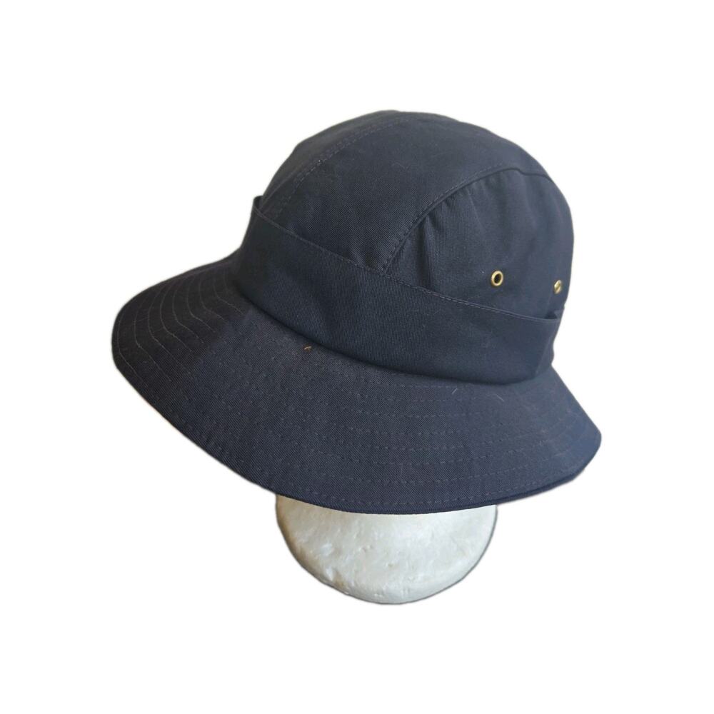 Burberry’s Khaki Bucket Hat Navy Vintage Size Large Made In England